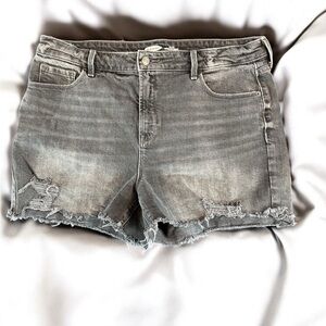 Old‎ Navy Gray Jean Shorts Distressed Style